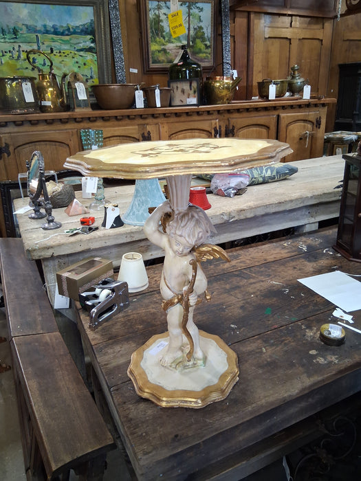 FLORENTINE WOOD CUPID TABLE