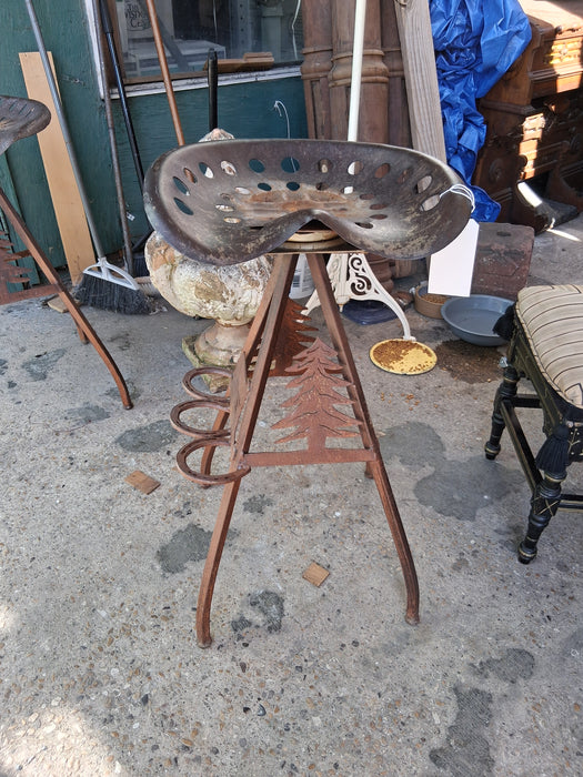 SET OF 3 TRACTOR SEAT STOOLS
