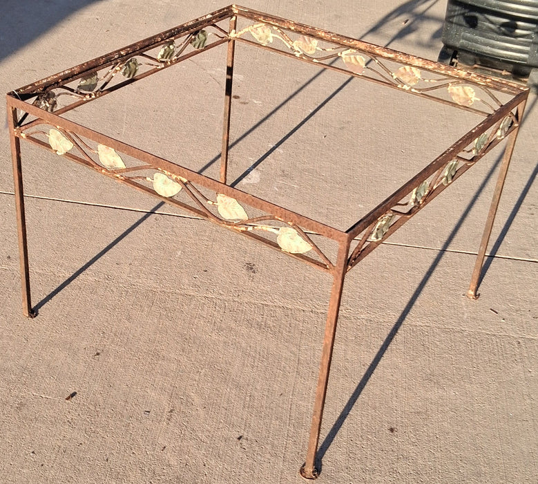SQUARE IRON LEAF COFFEE TABLE BASE, NO TOP