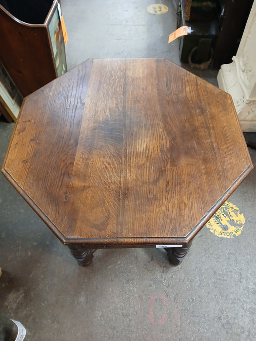 NEO RENAISSANCE OCTAGON OAK OCCASIONAL TABLE