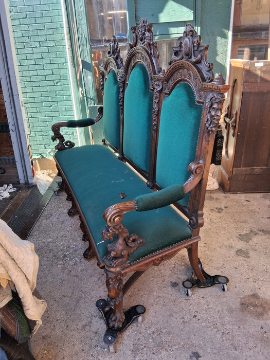 LARGE HIGH BACK GRIFFIN SETTEE OR SOFA