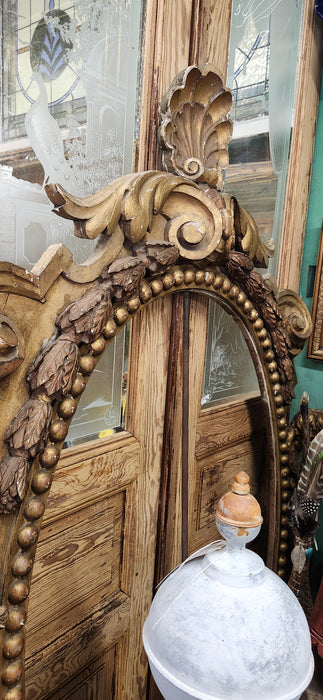 PAIR OF ORNATE GILT FRAMES WITH CHERUBEM SCROLLS AND SHALL PEDIMENTS