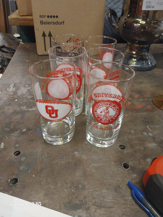 SET OF 6 OU GLASSES