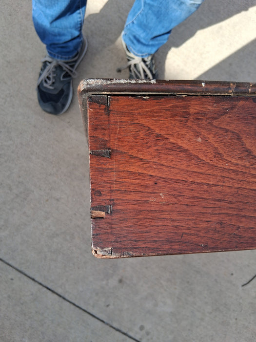 LARGE ENGLISH MAHOGANY DOVETAIL TRAY
