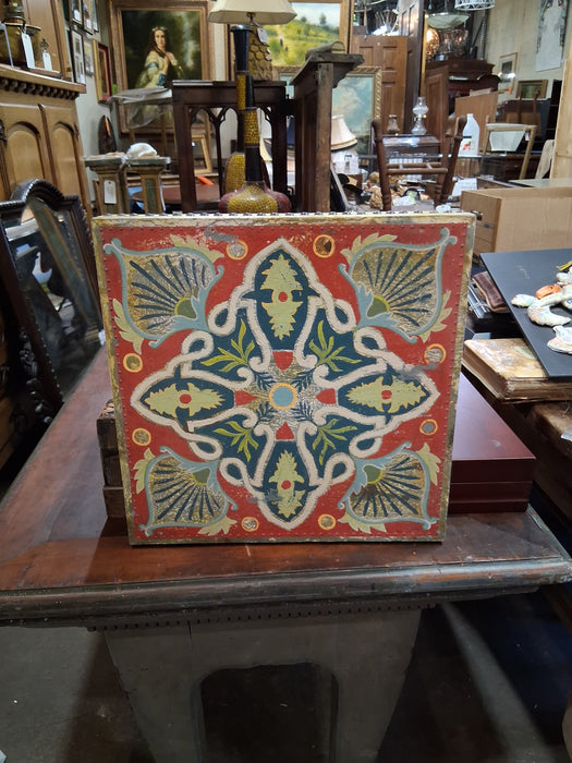 COLORFUL SQUARE PAINTED WOOD PANEL