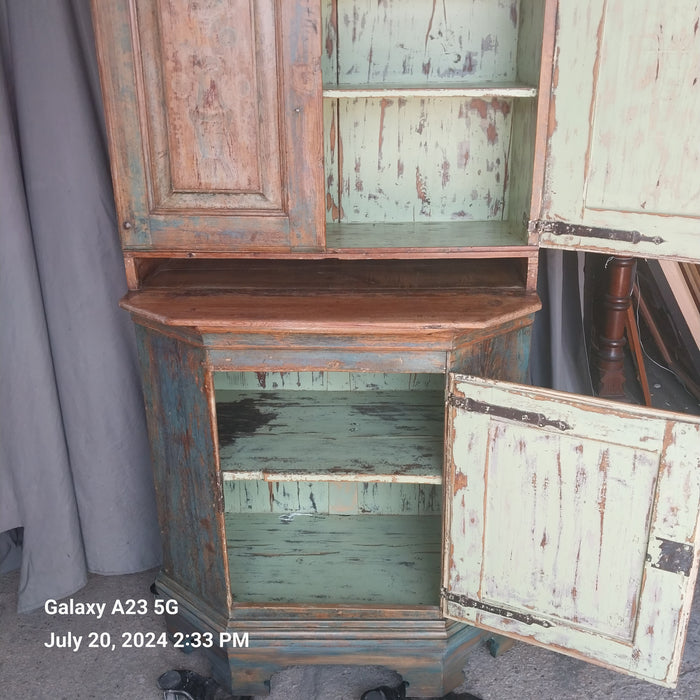 RUSTIC SWEDISH PINE PAINTED CABINET