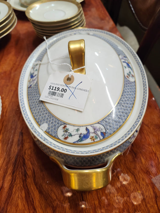 HAVILAND MONTMERY OVAL COVERED DISH AS FOUND