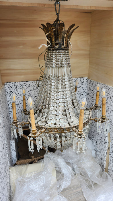 LARGE BEAUTIFUL PRISM CHANDELIER