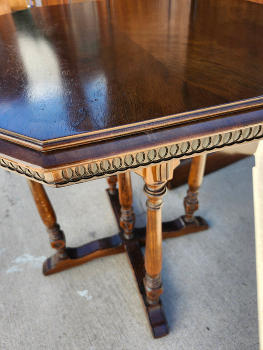 OCTAGONAL WALNUT AMERICAN OCASSIONAL TABLE