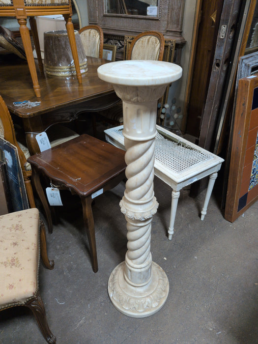 BARLEY TWIST MARBLE COLUMN PEDESTAL