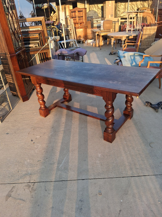 BARLEY TWIST OAK FARM TABLE