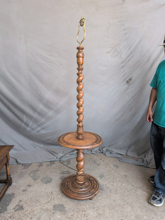 BARLEY TWIST BEECH FLOOR LAMP