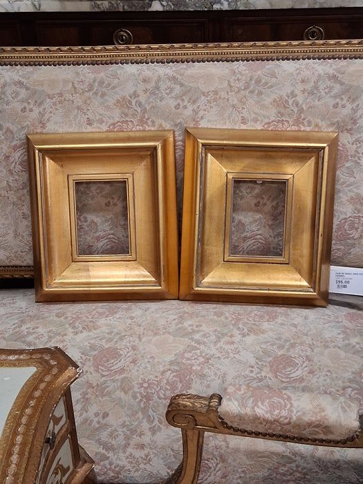 PAIR OF SMALL WIDE GOLD  FRAMES