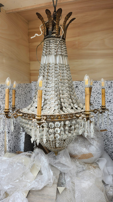 LARGE BEAUTIFUL PRISM CHANDELIER