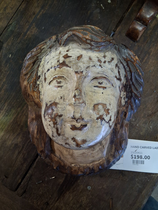 HAND CARVED LADYS FACE
