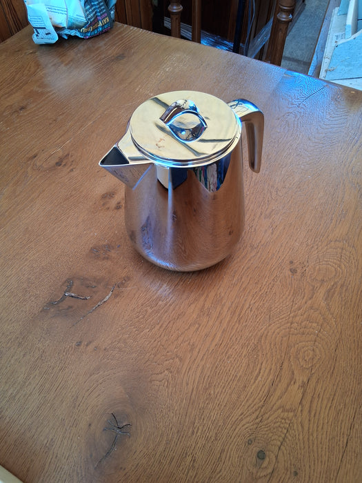 HELIX SILVER PLATE TEAPOT BY GEORG HENSON-FROM NEIMAN MARCUS