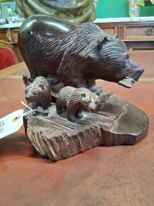 CARVED  WOOD JAPANESE BEARS