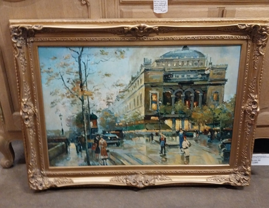 EMBELLISHED GICLEE OIL PAINTING OF THE PARIS OPERA
