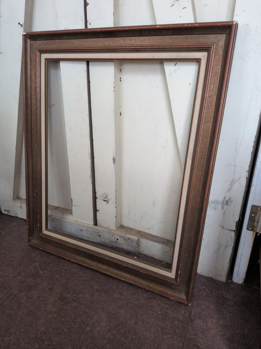 MOTTLED GOLD WITH LINEN LARGE FRAME