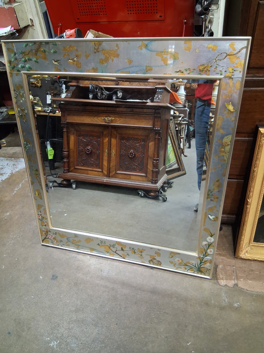 1980S BEVELED MIRROR WITH BIRDS