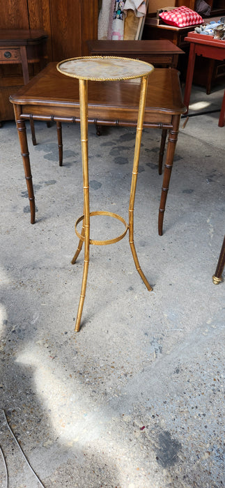 FAUX BAMBOO GILT METAL STAND