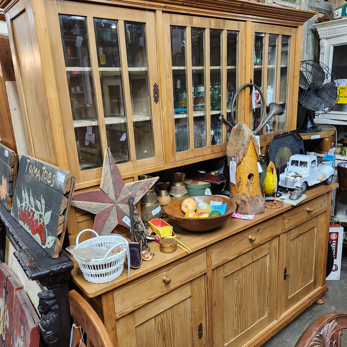 LONG 2 PIECE PINE BOOKCASE