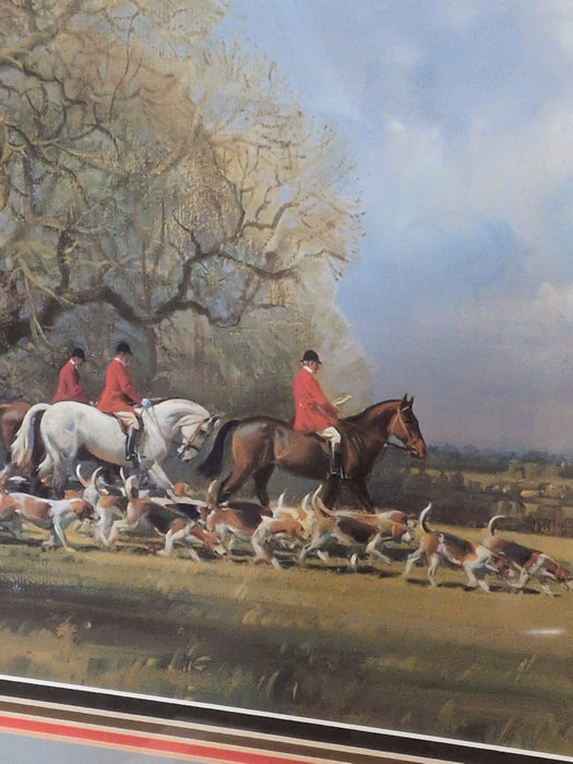 FRAMED BRITTISH HUNT SCENE PRINT