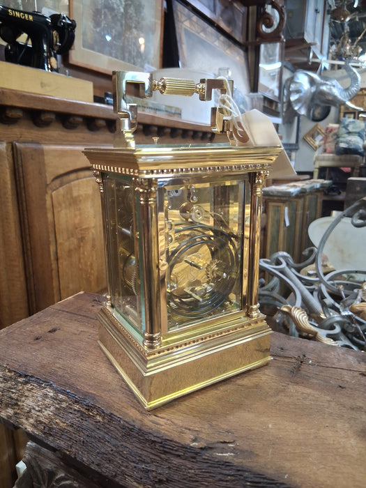 LARGE FRENCH L'EPEE  CARRIAGE CLOCK WITH BOX AND KEY