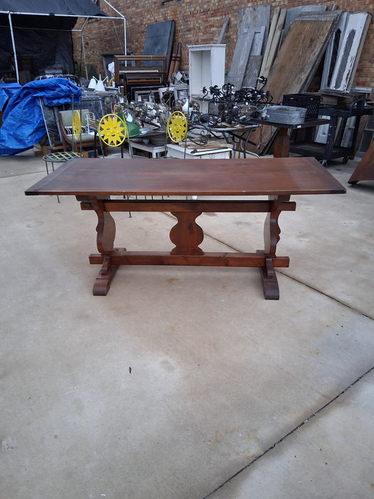 WALNUT TRESTLE TABLE