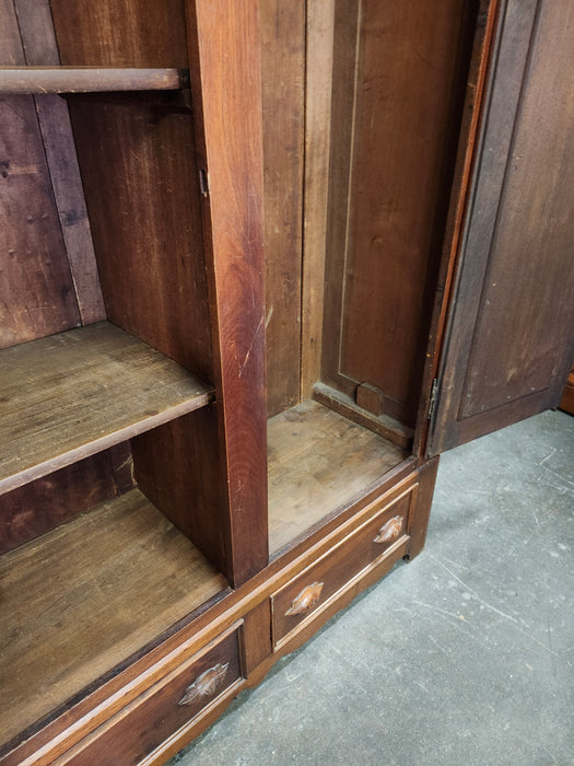 AMERICAN 2 DOOR WALNUT WARDROBE