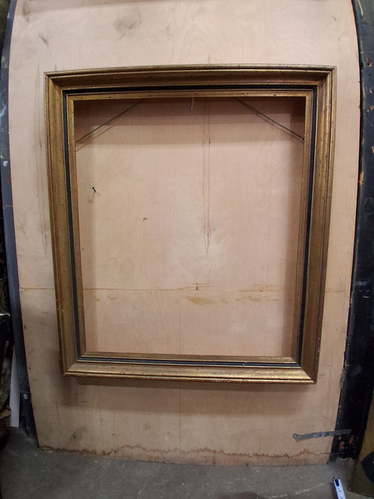 LARGE GOLD WITH BLACK WOOD FRAME