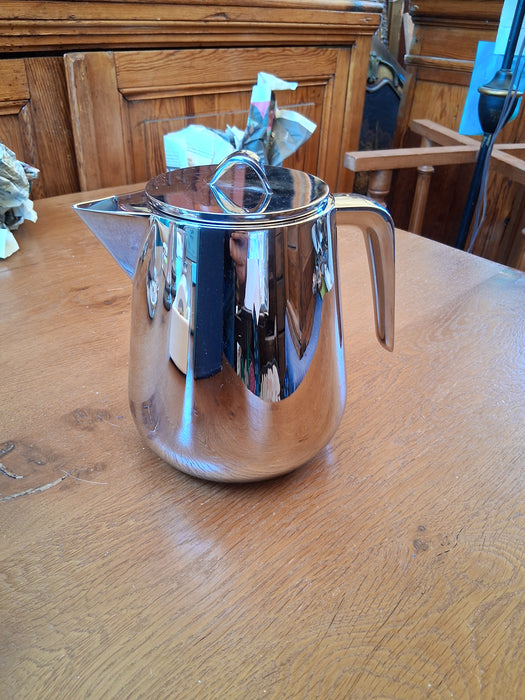 HELIX SILVER PLATE TEAPOT BY GEORG HENSON-FROM NEIMAN MARCUS