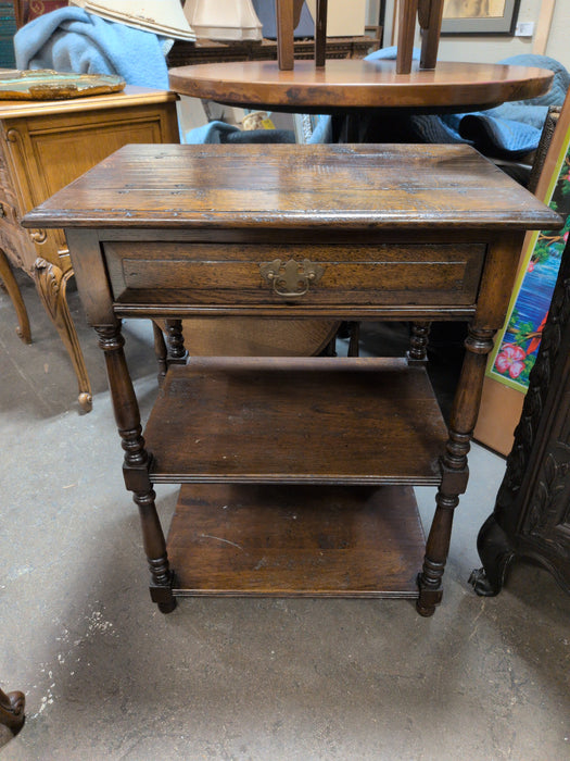 3 TIER PEGGED RUSTIC OAK TABLE