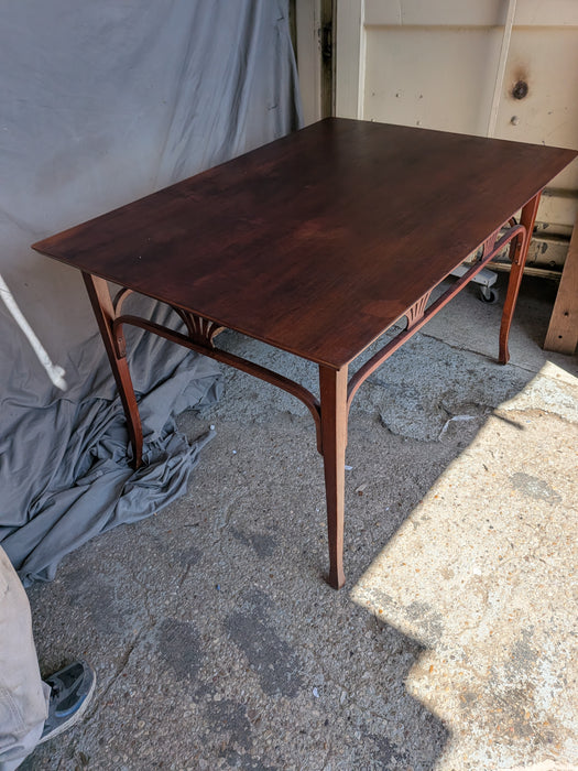 RED THONET BENTWOOD BEECH DINING TABLE