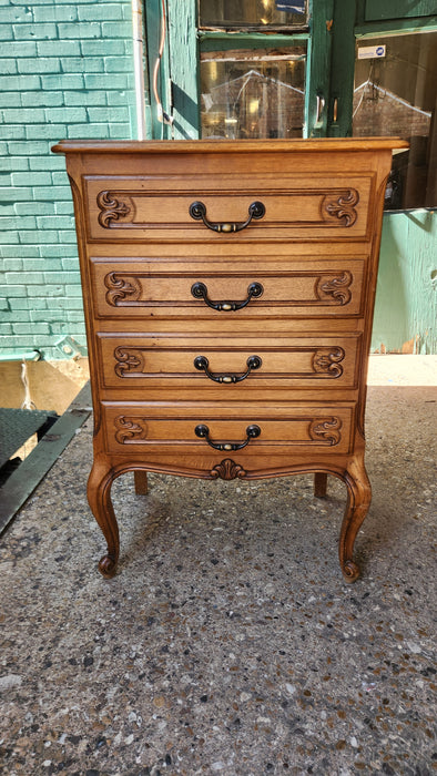 COUNTRY FRENCH OAK FOUR DRAWER TALL CHEST