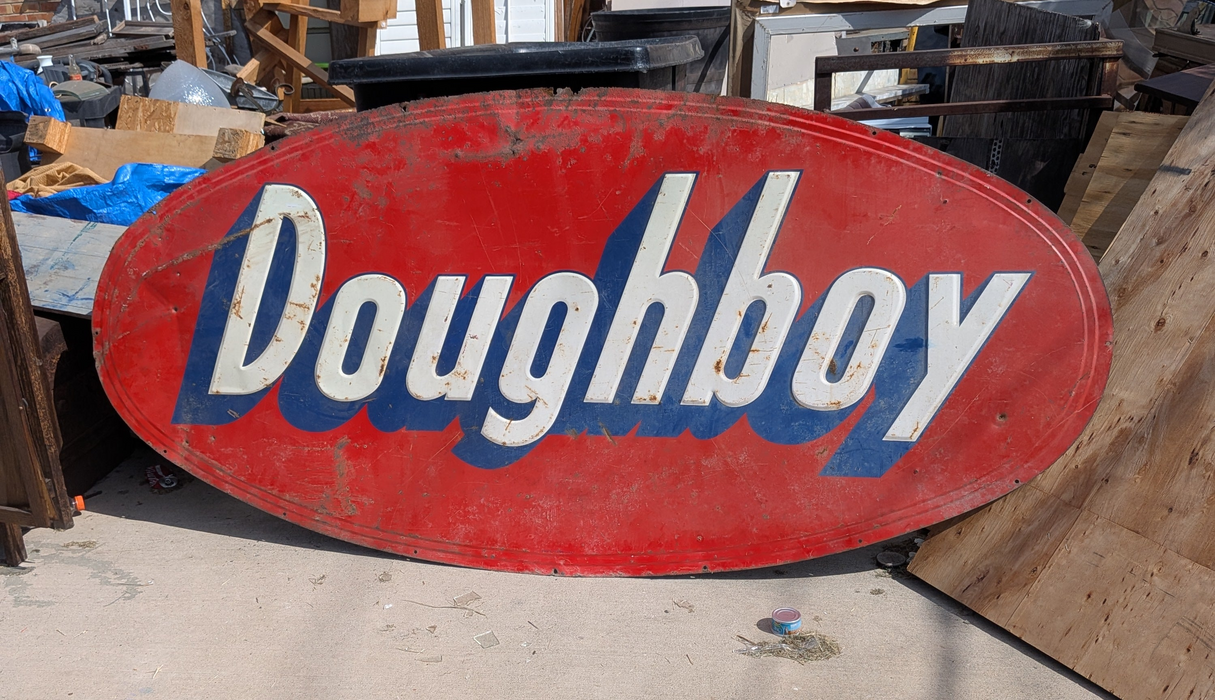 VINTAGE DOUGHBOY ADVERTISING SIGN