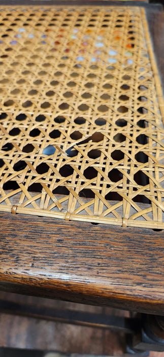 PETITE CANED OAK CHAIR