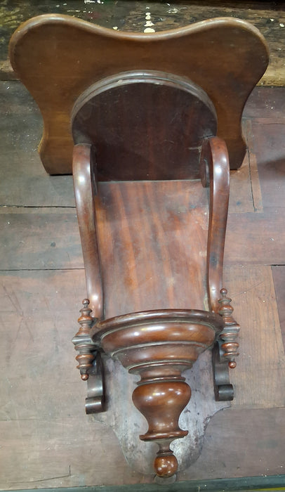 2 TIERED 19TH CENTURY MAHOGANY WALL SHELF
