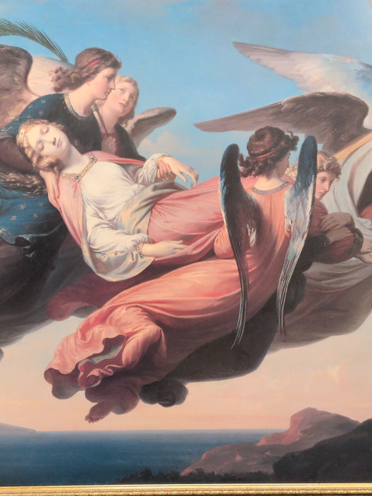 HARVARD UNIVERSITY MUSEUM PRINT OF FAMOUS ANGELS PAINTING