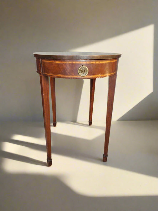 OVAL LOUIS XVI SMALL TABLE WITH DRAWER