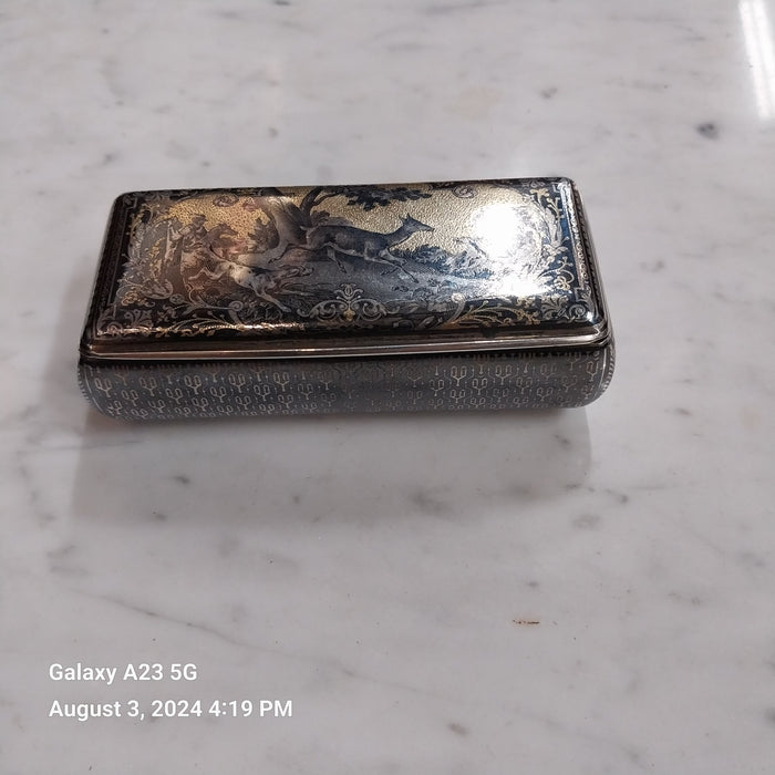 SNUFF BOX WITH HUNT SCENE