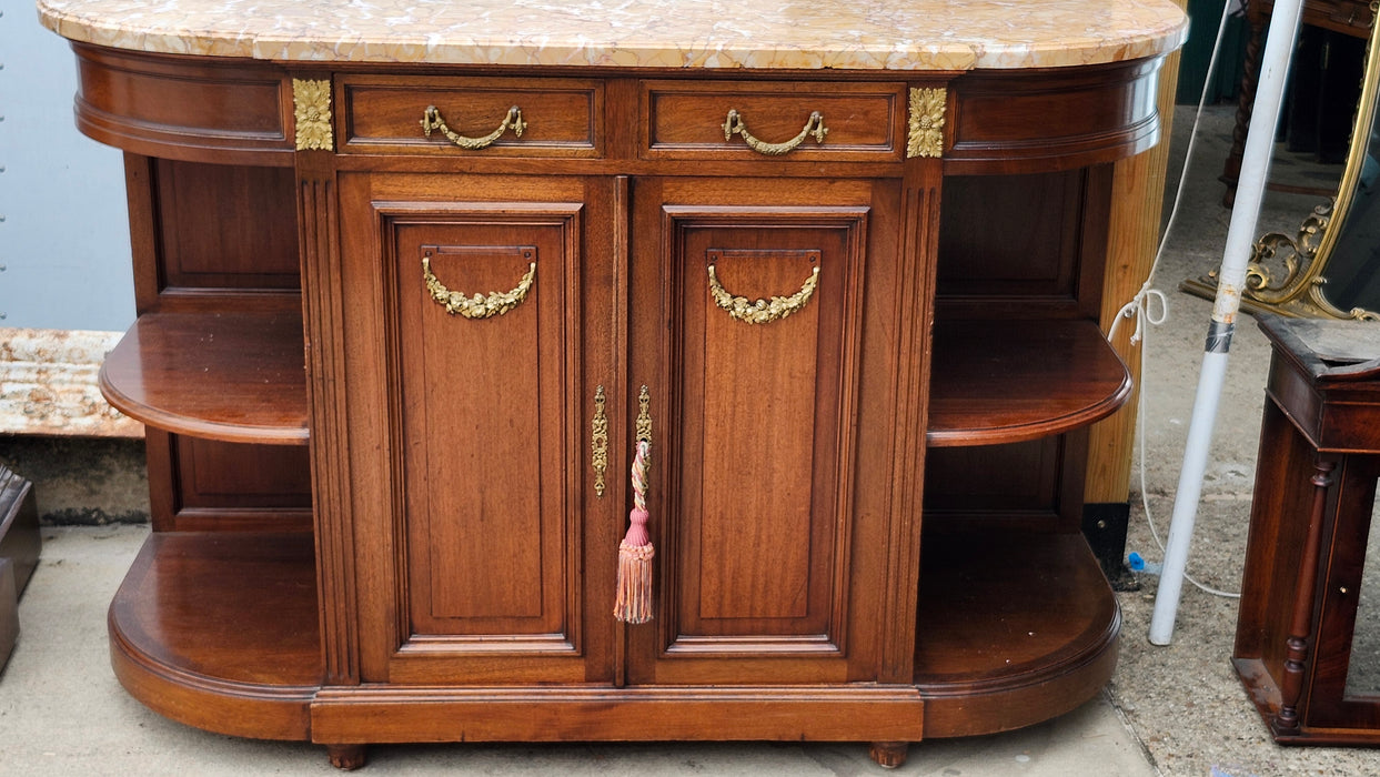 BEAUTIFUL FRENCH MARBLE TOP SERVER C. 1910