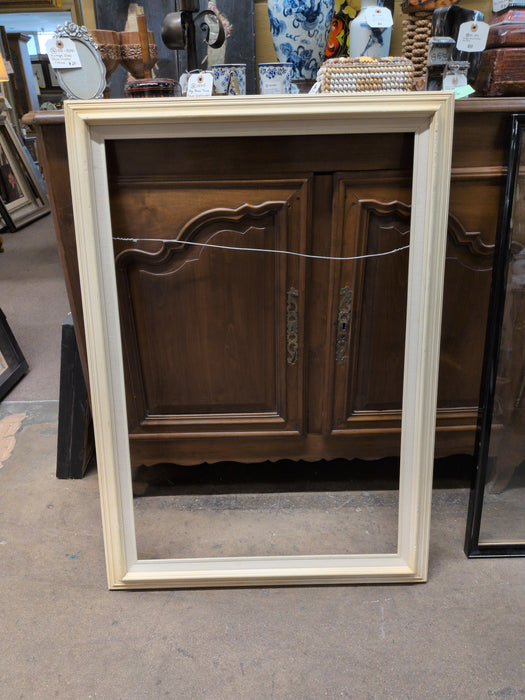 DISTRESSED IVORY PAINTED WOOD FRAME
