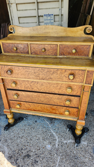 EARLY BURLED WOOD DRAWER CHEST