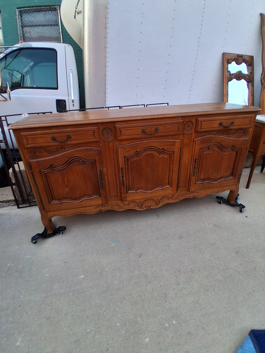 LOUIS XV OAK SIDEBOARD