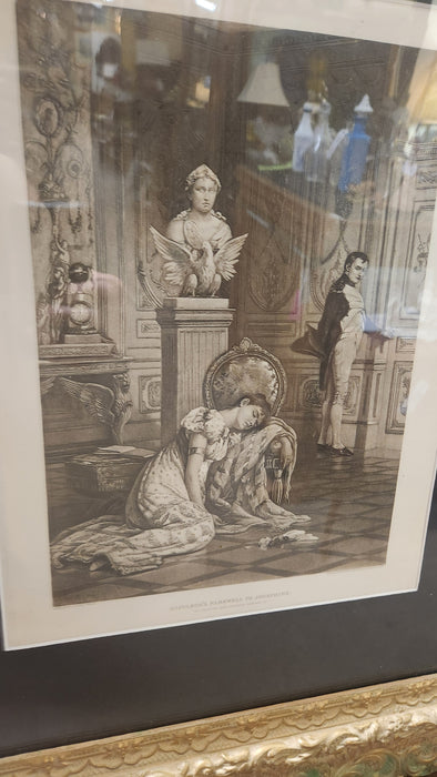 “NAPOLEAN’S FAREWELL TO JOSEPHINE“ ETCHING