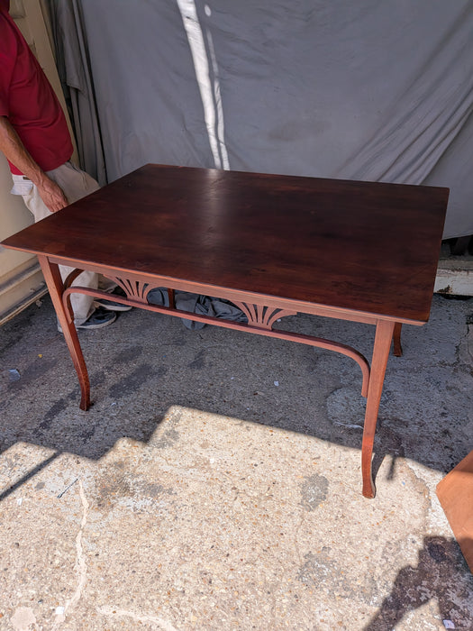 RED THONET BENTWOOD BEECH DINING TABLE