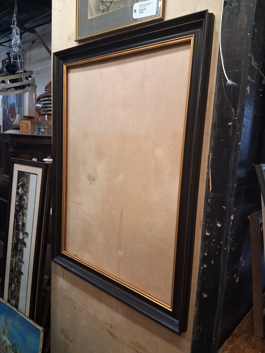 LARGE EBONIZED FRAME WITH GILT LINER- 1 OF 2
