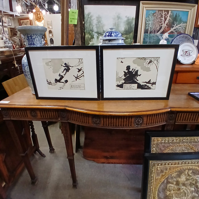 PAIR OF BEATRIX SHERMAN FRAMED NURSERY RHYME PRINTS