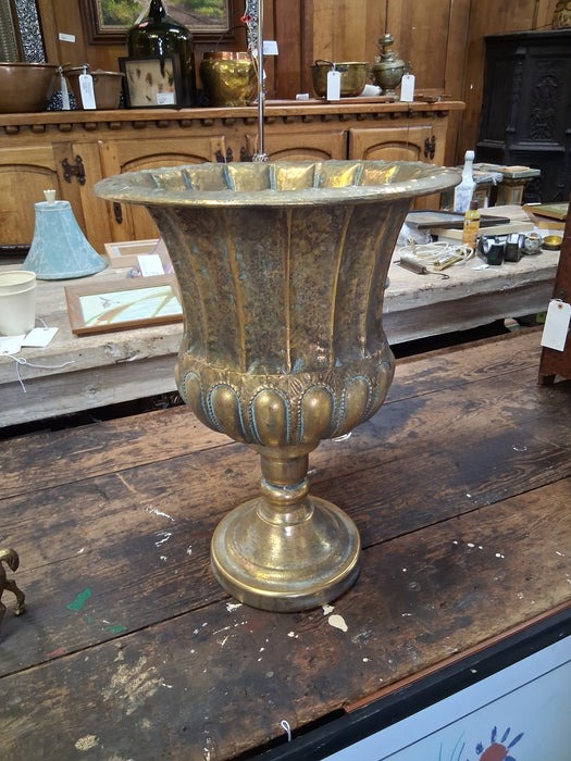LARGE BRASS FOOTED PLANTER